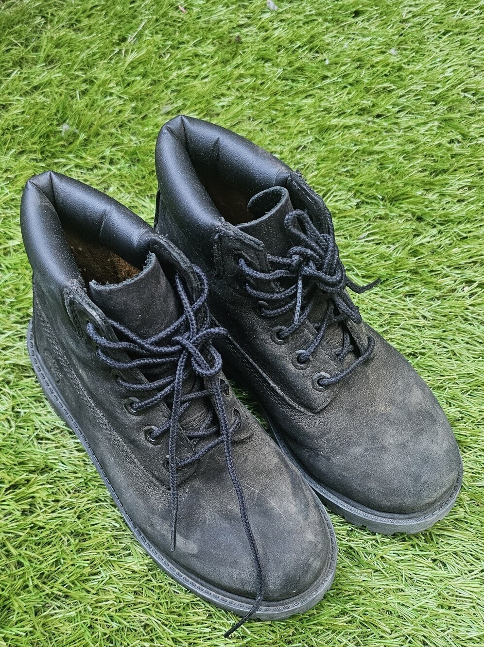 Timberland, Kids, School, Work, Outdoors, Black, Lace-Up, Boots, Unisex, Moto